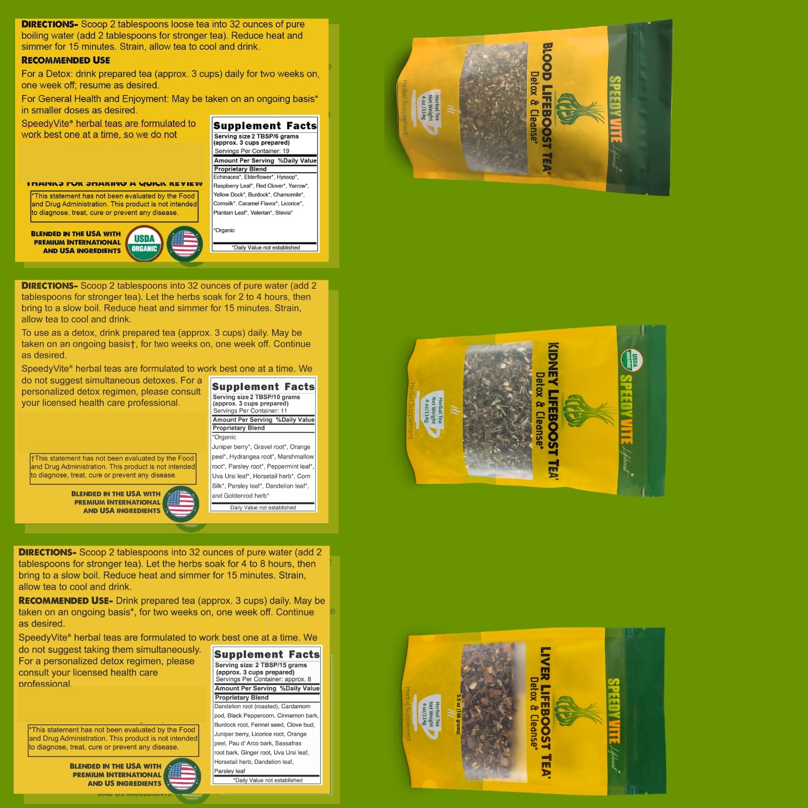 Speedyvite Blood Cleansing Tea pour showing aroma release for refreshment.