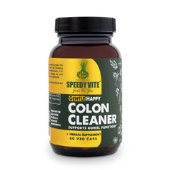 SpeedyVite Happy Colon capsules bottle showing gentle bowel support for daily wellness.