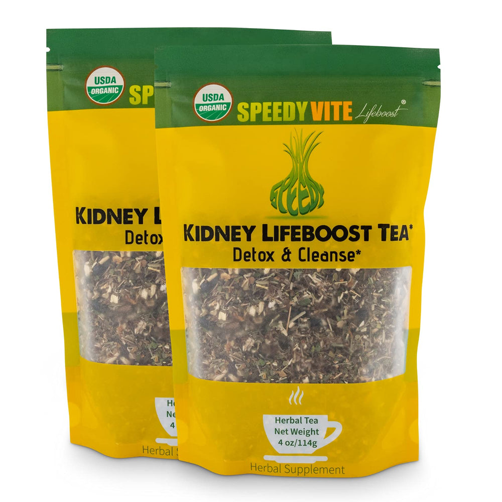 SpeedyVite LifeBoost tea pack with USDA Organic loose leaves for a smooth, aromatic cup.