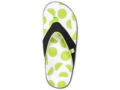 Deep heel cup on Spenco Yumi Fruitopia Limes stabilizes heel during walking