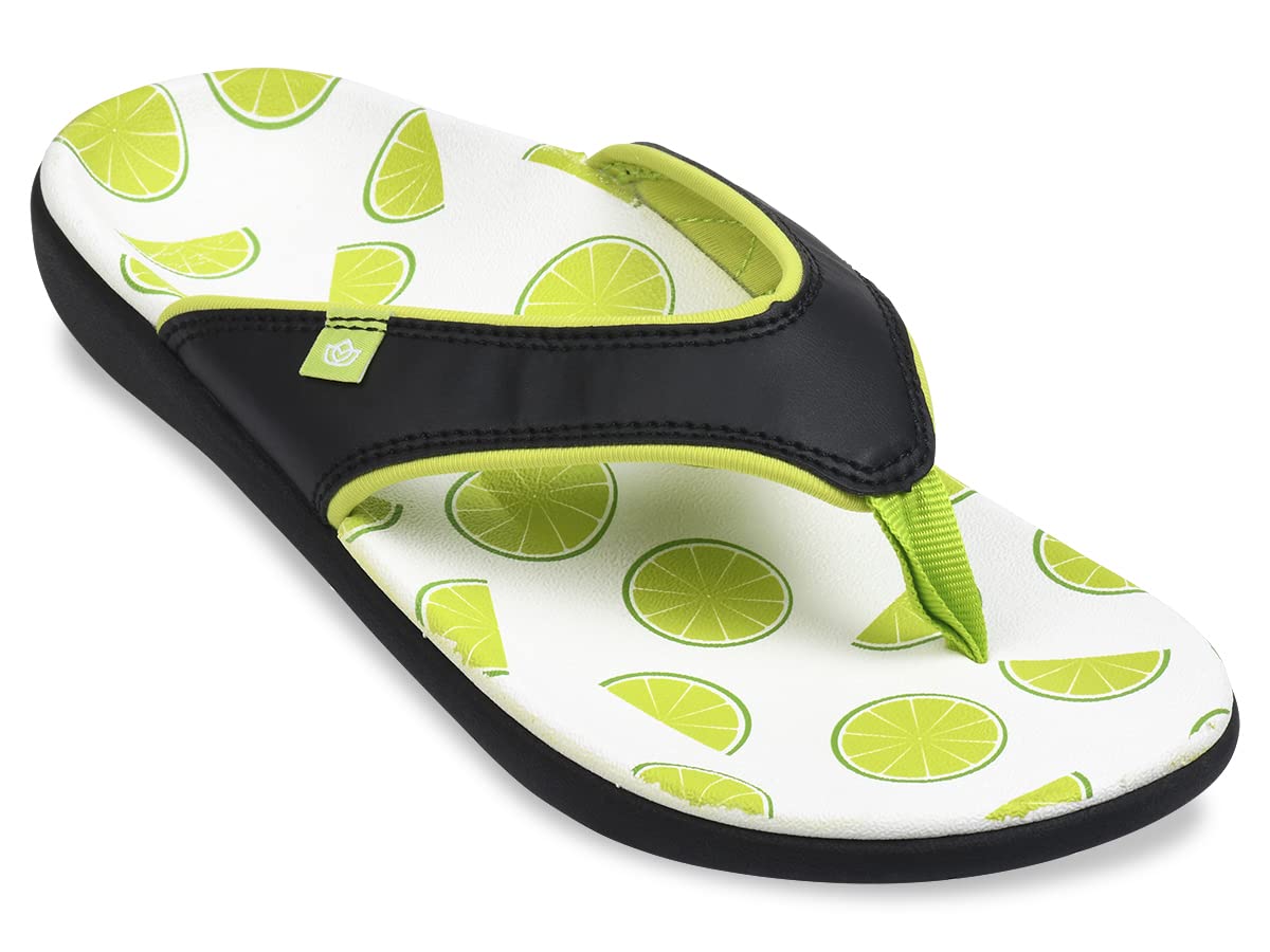 Spenco Yumi Fruitopia Limes outsole offers non-slip stability for daily wear