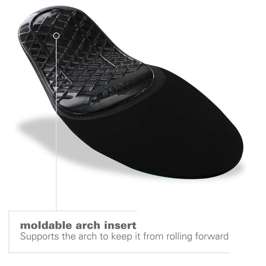 Spenco Rx Arch Support highlights SpenCore cushioning for light-weight shock absorption