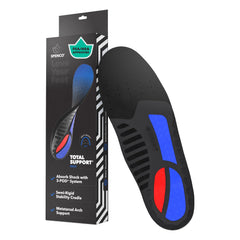 Spenco Total Support Max insoles with arch support for stability during activity.