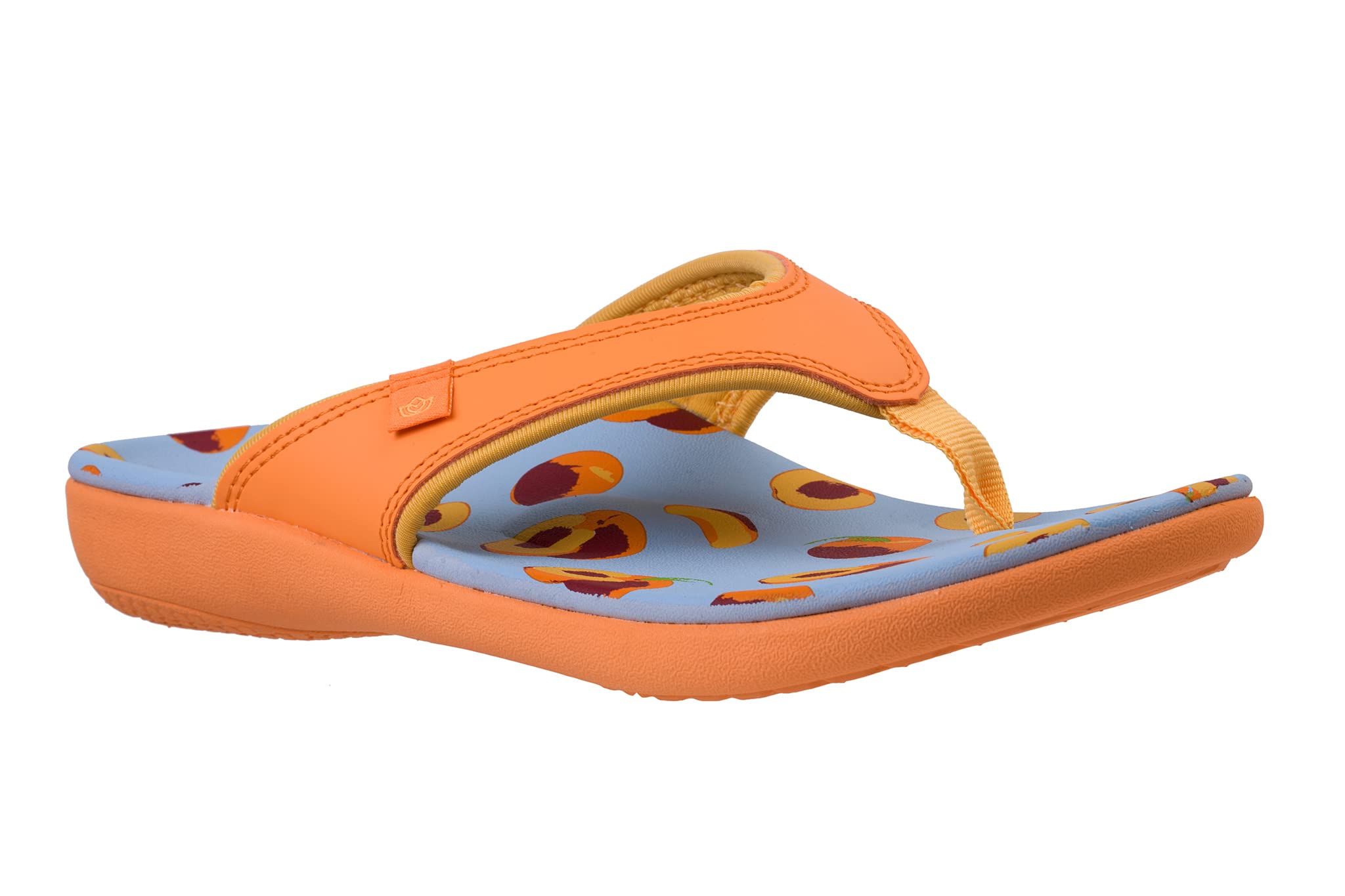Spenco Yumi Fruitopia Peaches heel cup provides stability for daily wear.