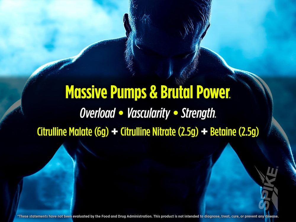 Spike Igniter CherryBerry ingredients-graphic highlighting beta-alanine, citrulline, caffeine.