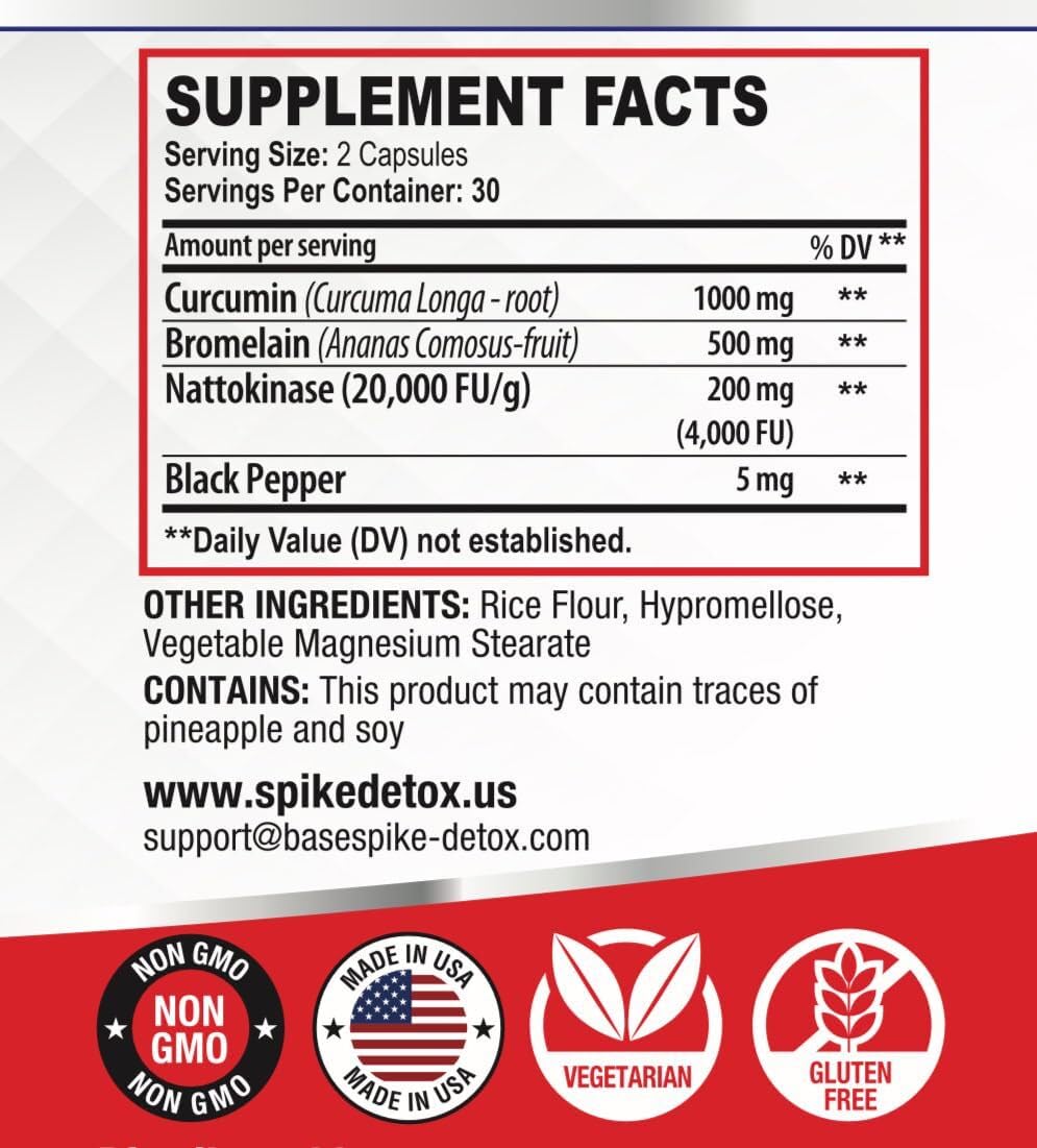 Spike Protein Detox ingredient nattokinase capsule close-up highlighting potency and natural sourcing.