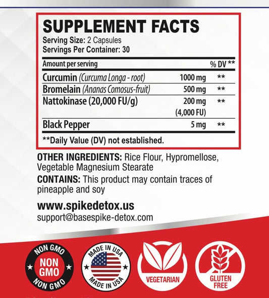 Spike Protein Detox ingredient nattokinase capsule close-up highlighting potency and natural sourcing.