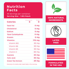 USA-made Spirit Patches B12 formula uses natural ingredients for energy support