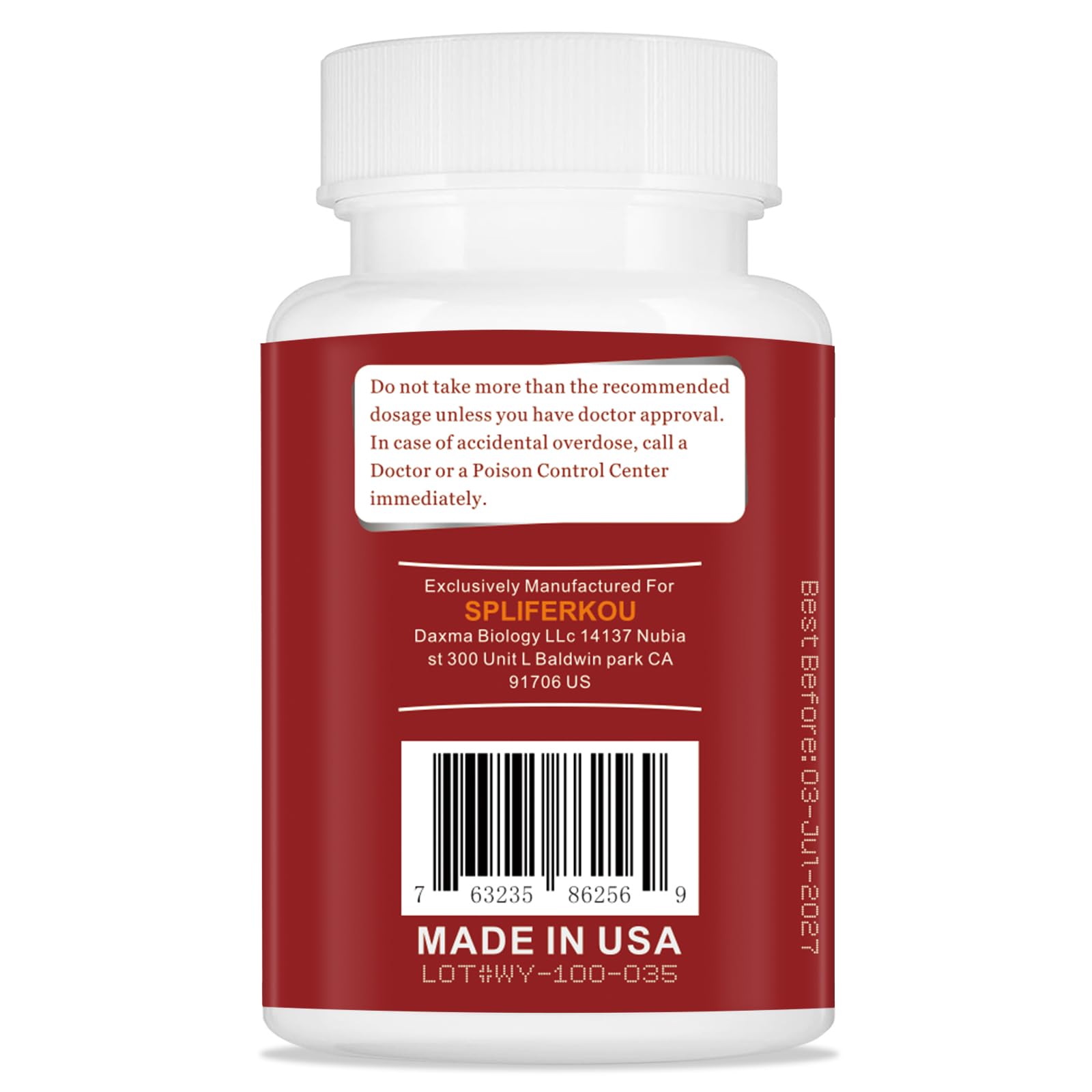 Spliferkou 60-day supply packaging emphasizing value