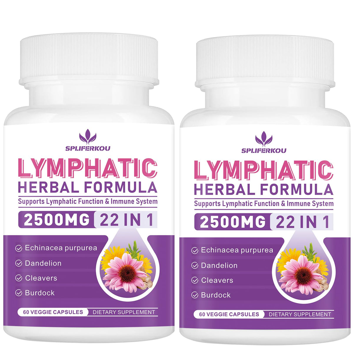  Spliferkou lymphatic drainage bottle demonstrating convenient daily balance support.
