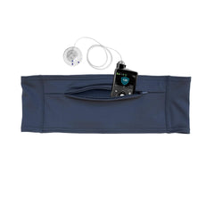 Spoonie Threads reinforced interior opening for tubing and catheters during travel.