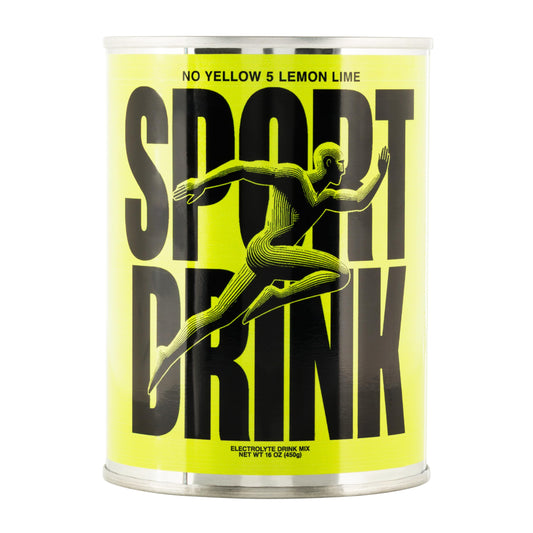 Sport Drink lemon-lime electrolyte powder dissolving for refreshing real-fruit hydration