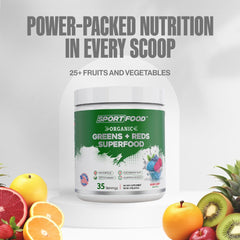 Sport Food immune support mix with vitamin C, spirulina, and turmeric.