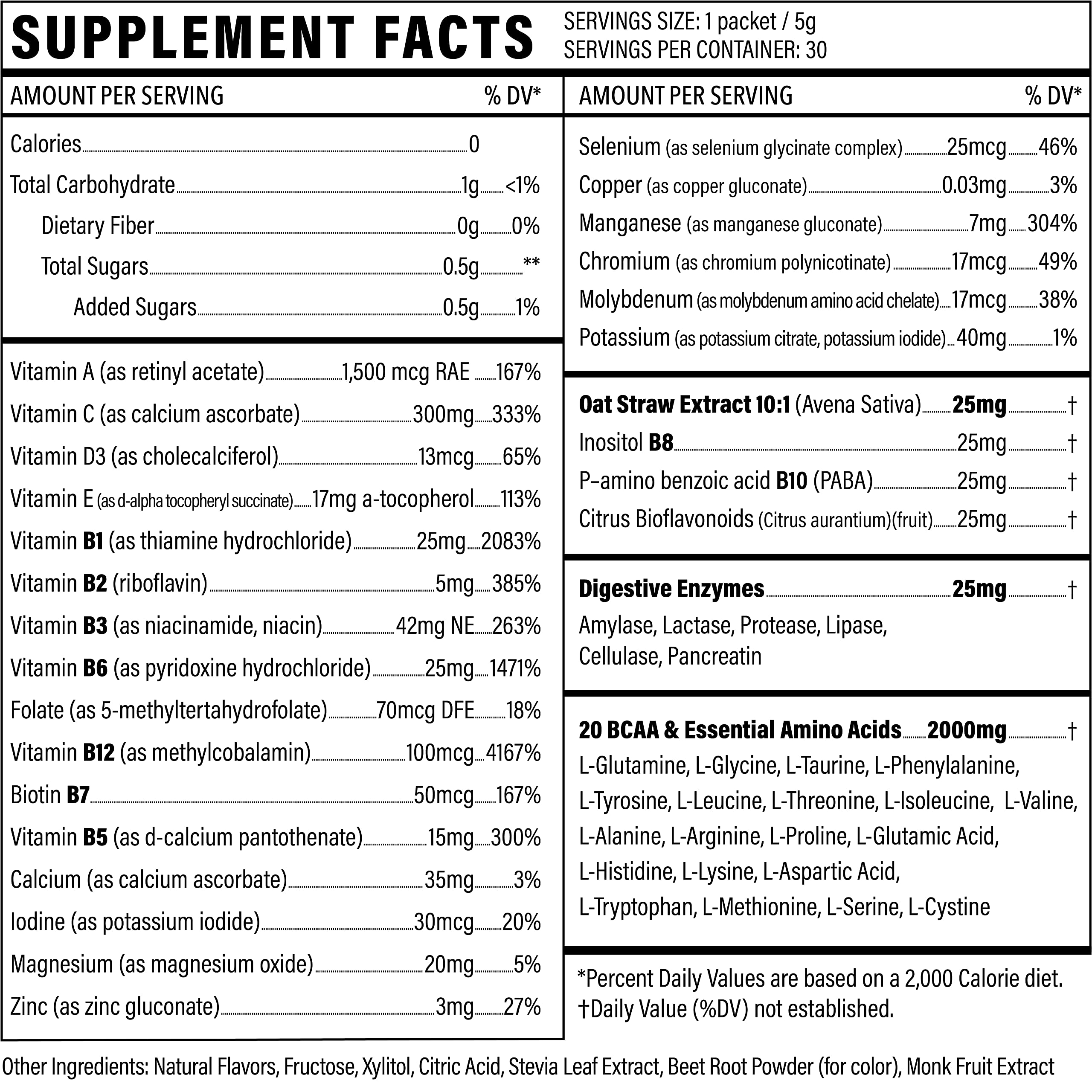 Sport Formula 99 BCAA and amino acids support recovery during workouts.
