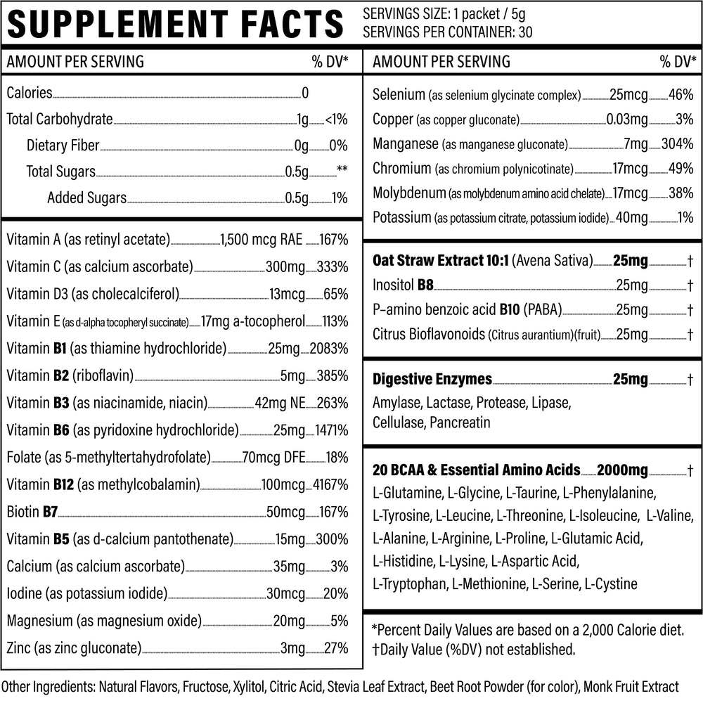 Sport Formula 99 BCAA and amino acids support recovery during workouts.