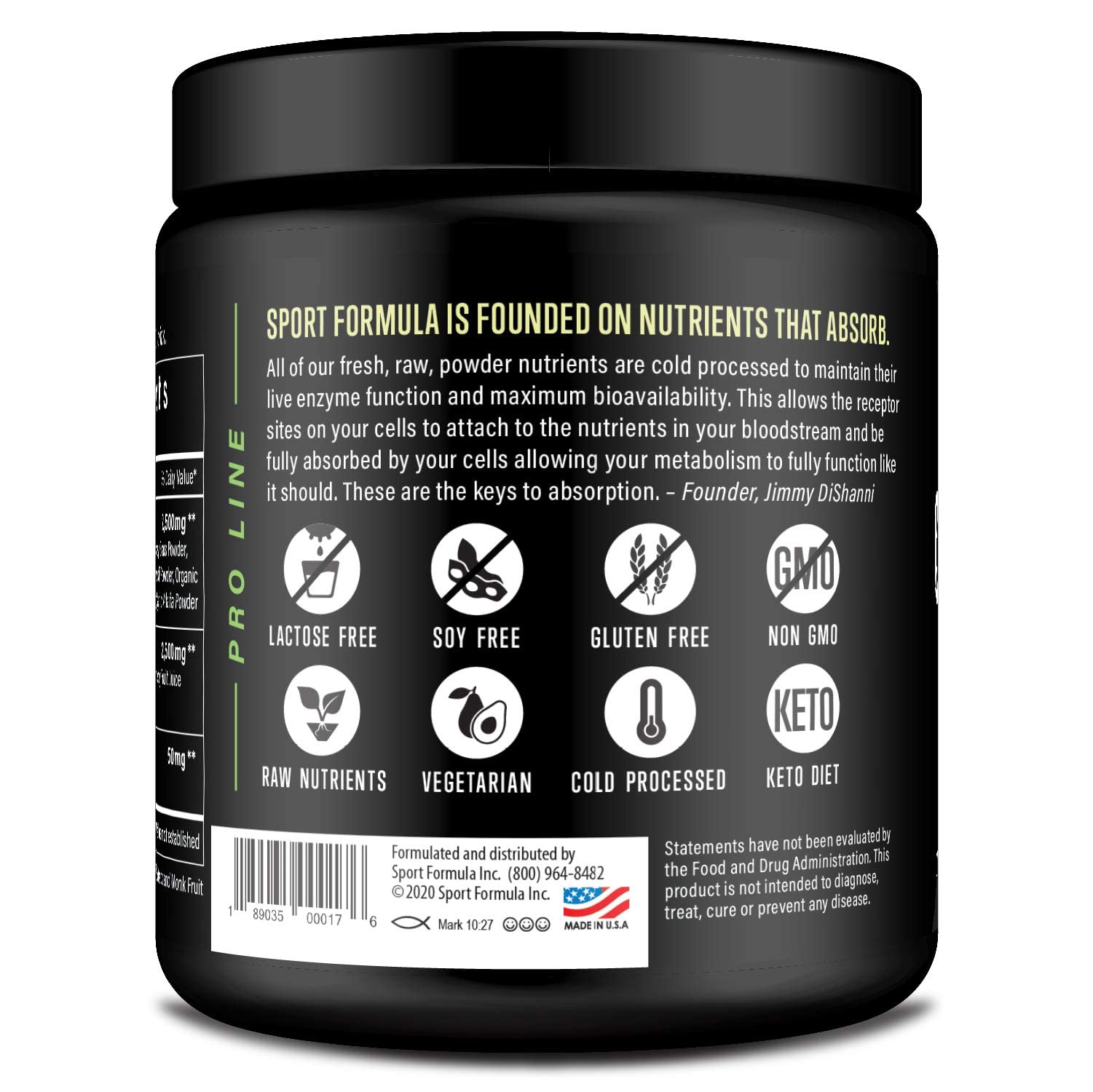 Sport Formula 99 non-GMO greens powder mix in shaker with drink.