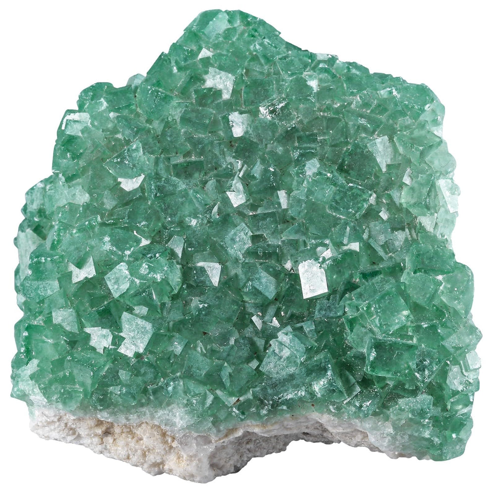 Sportmusies green fluorite cluster desktop decoration for calm focus.