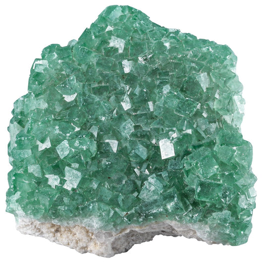 Sportmusies green fluorite cluster desktop decoration for calm focus.