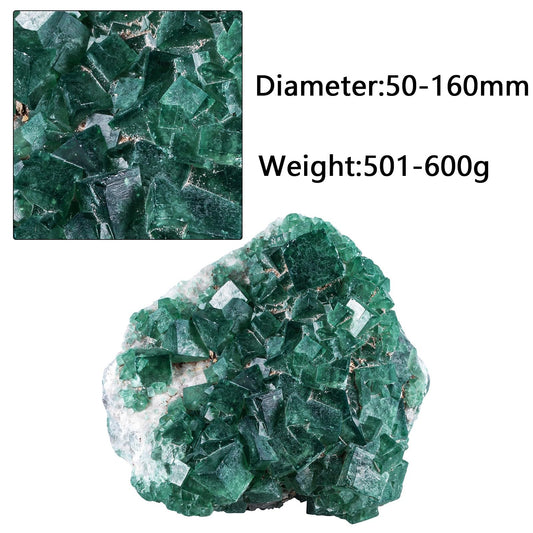 Sportmusies green fluorite cluster rough specimen for meditation spaces and calm energy.