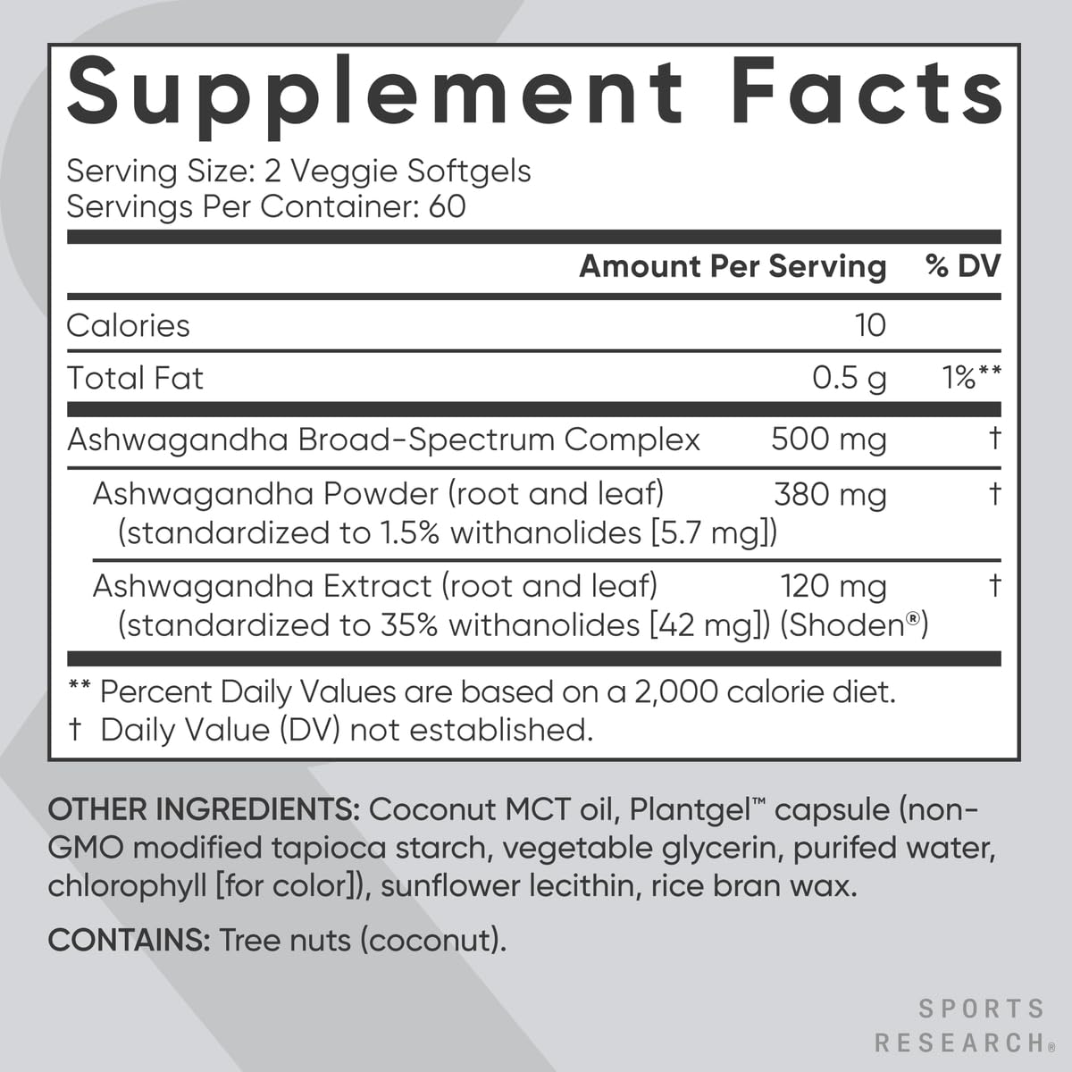 Sports Research Ashwagandha bottle in hand for daily calm.