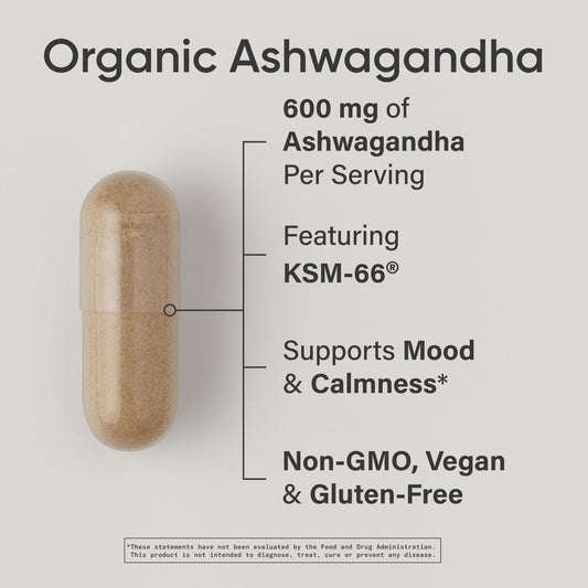 Sports Research Ashwagandha capsules shown as vegan daily wellness option