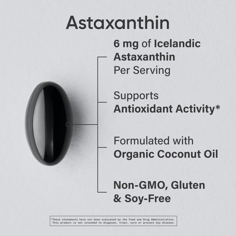 Sports Research Astaxanthin softgel pour demonstrating easy daily use.