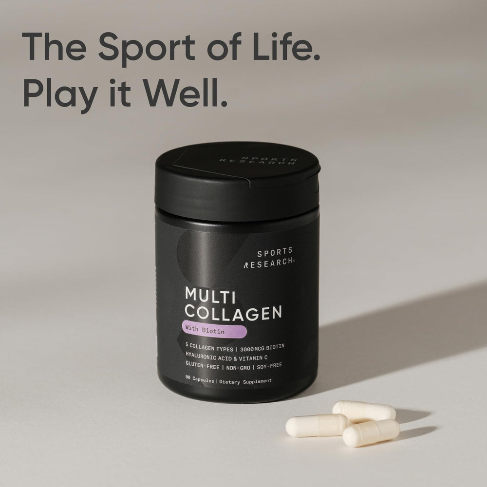 Sports Research Biotin-Infused Collagen usage scene suggesting a simple daily routine
