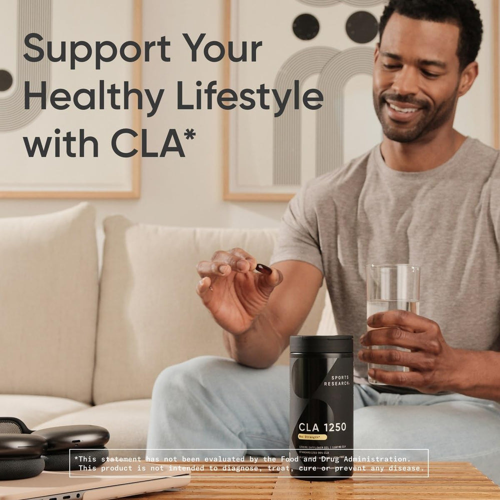 Sports Research CLA non-GMO seal signifying clean ingredients