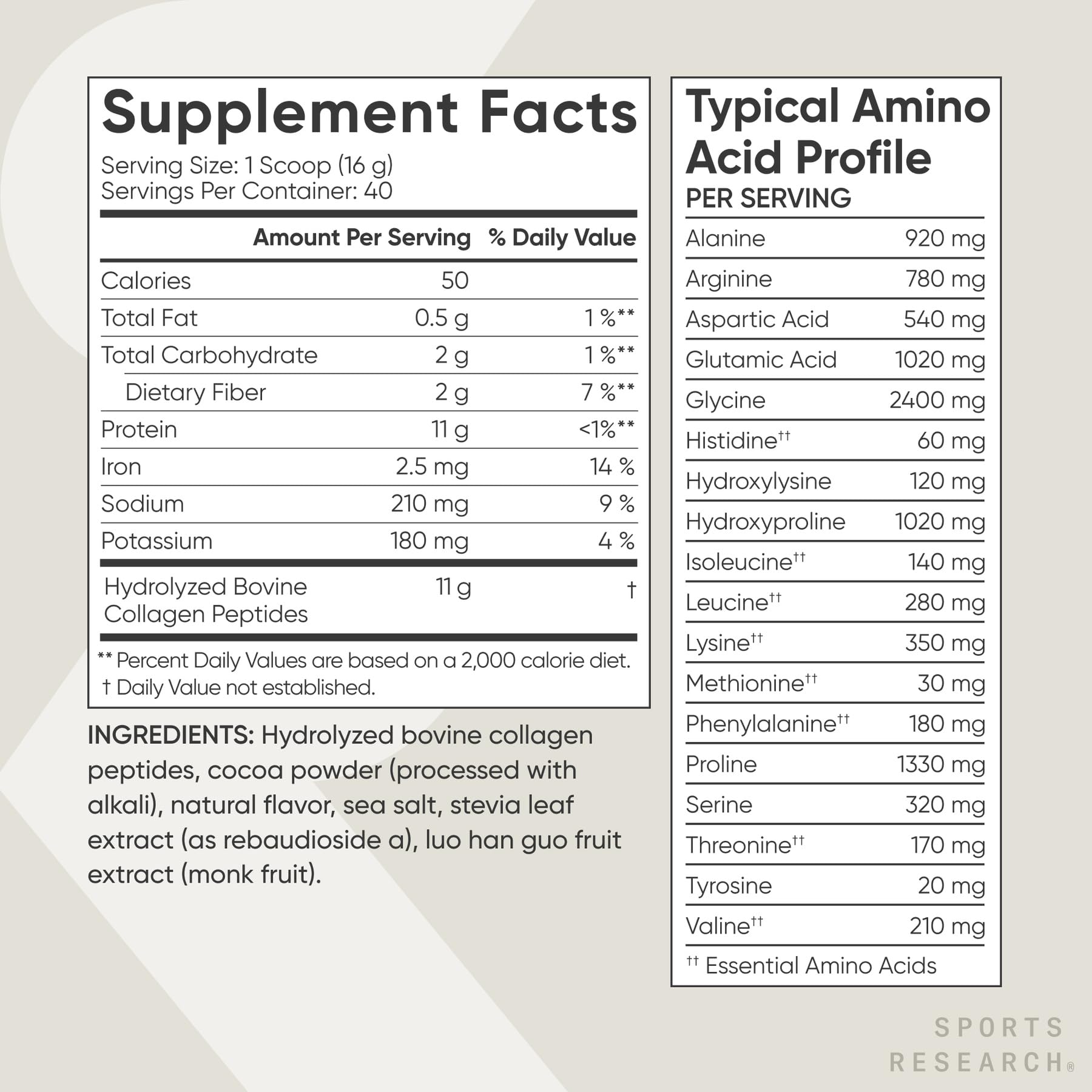 Sports Research Collagen Peptides smoothie image for post-workout recovery.