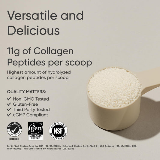 Sports Research Collagen Peptides vanilla coffee mix blends into coffee for protein