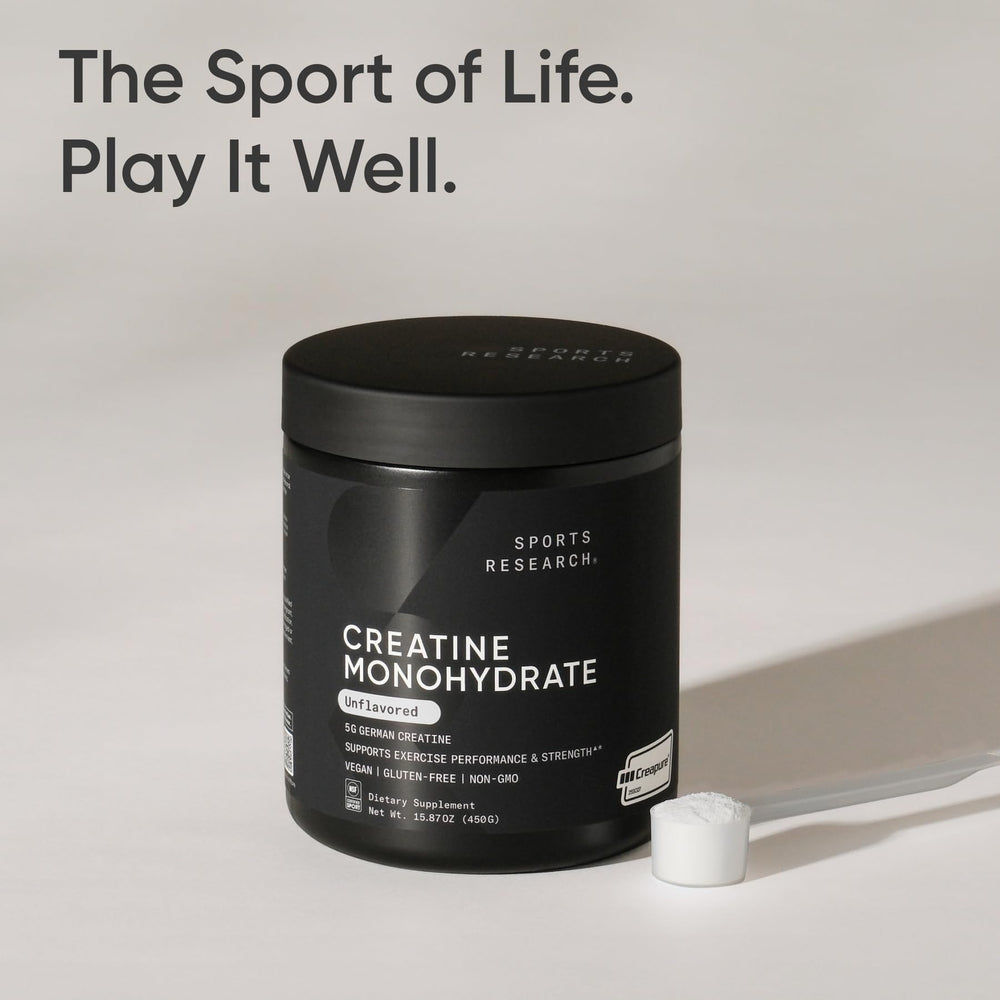 Athlete using Sports Research creatine during training session