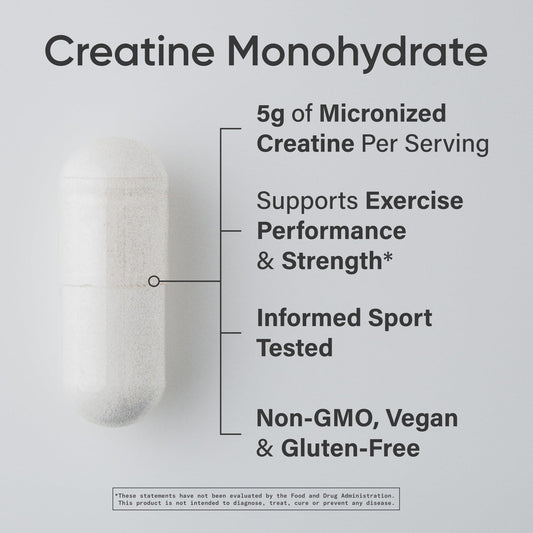 Sports Research Creatine Monohydrate Capsules scoop close-up, convenient serving for on-the-go workouts.
