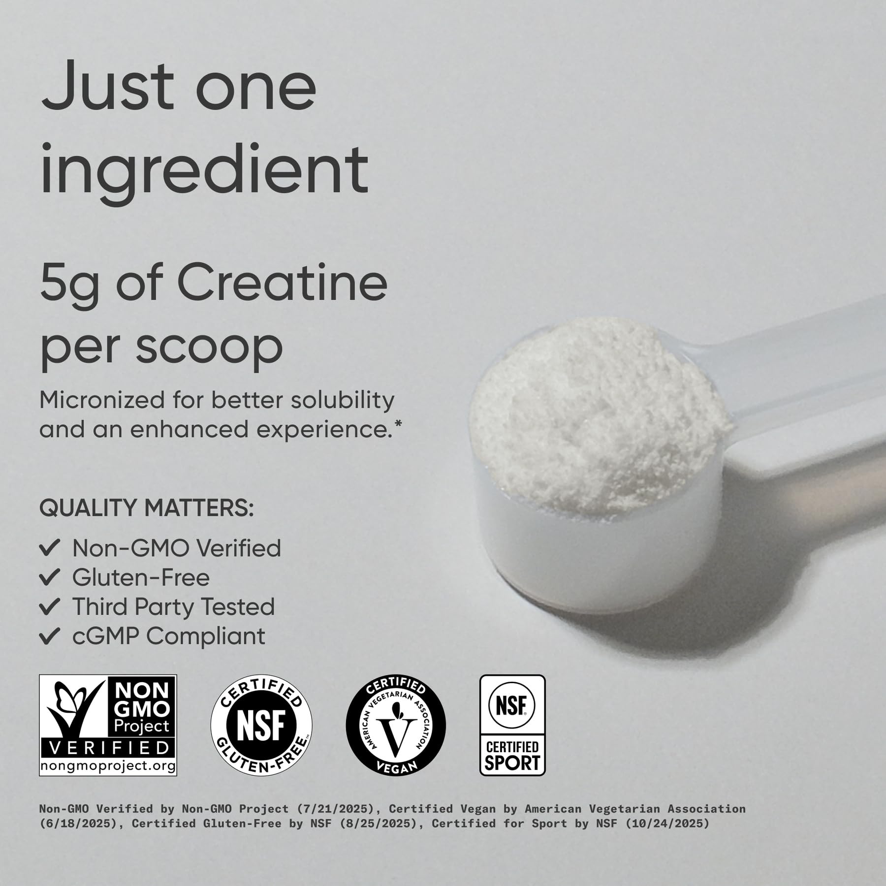 Sports Research creatine label close-up highlighting purity and quality