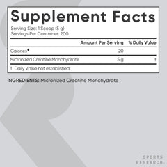 Micronized Sports Research Creatine Monohydrate powder dissolves quickly in beverages.