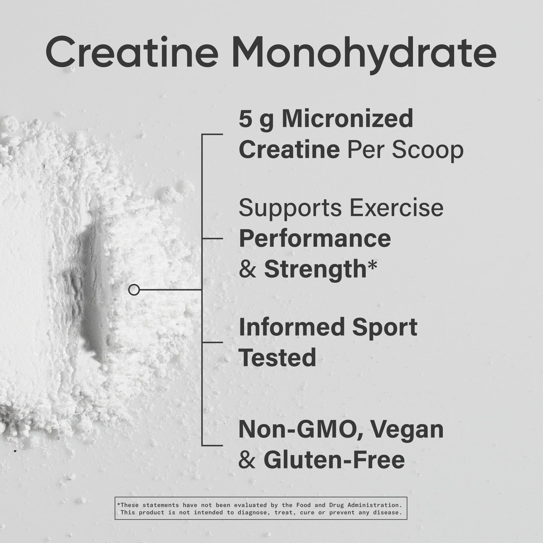 Sports Research Creatine Monohydrate scoop for precise 5 g servings during workouts.