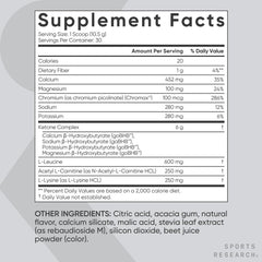 Sports Research Keto Plus powder being mixed in water for refreshing energy