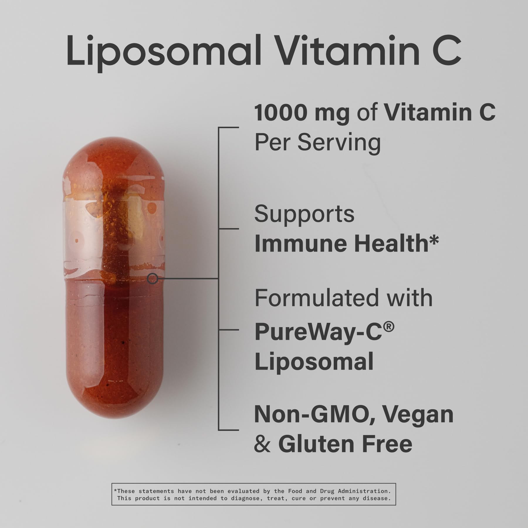 Sports Research liposomal Vitamin C bottle back showing dosage and ingredients for daily use.