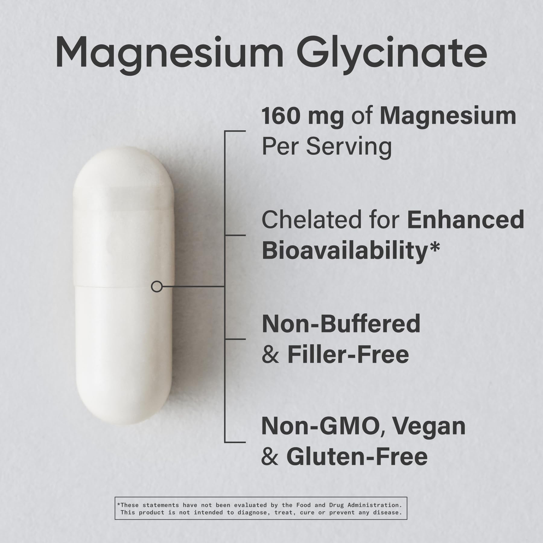 Sports Research Magnesium Glycinate capsules close-up highlighting high absorption.