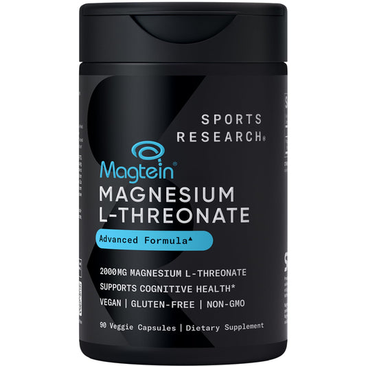 Sports Research Magtein bottle front indicates brain health support