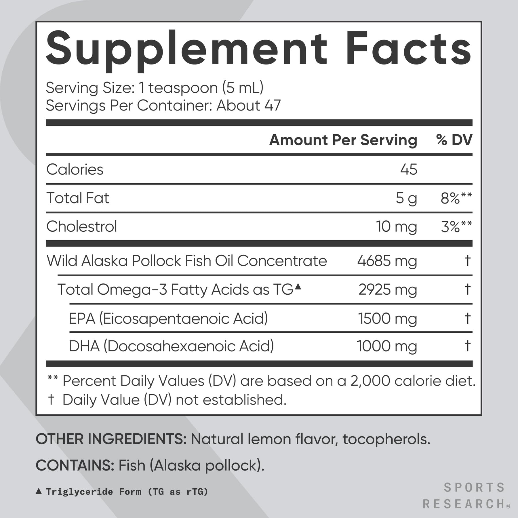 Sports Research Omega-3 customizable dosing simplifies daily supplementation for families