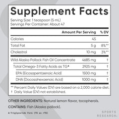 Sports Research Omega-3 customizable dosing simplifies daily supplementation for families