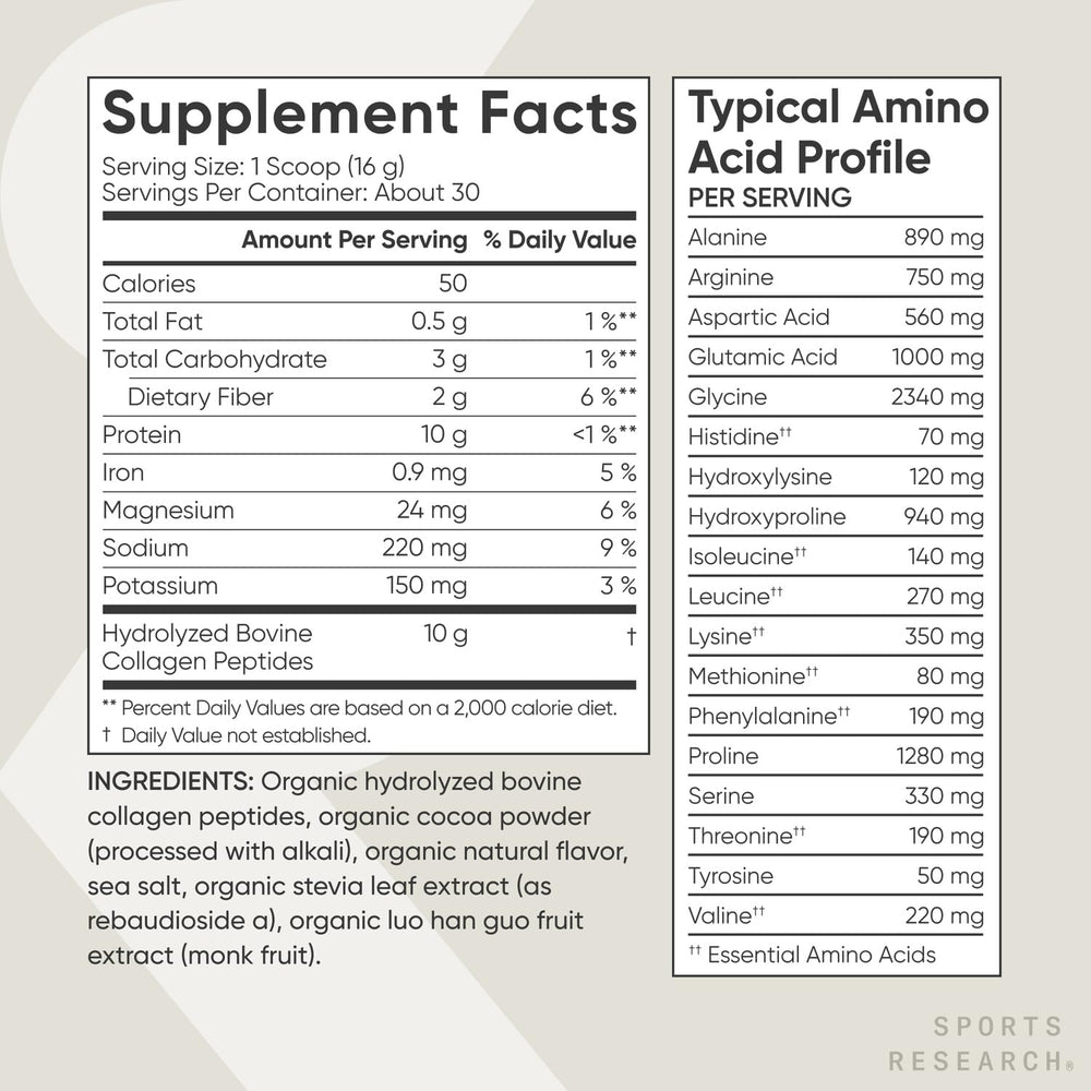 Sports Research Collagen Powder stirred into milk for creamy protein boost