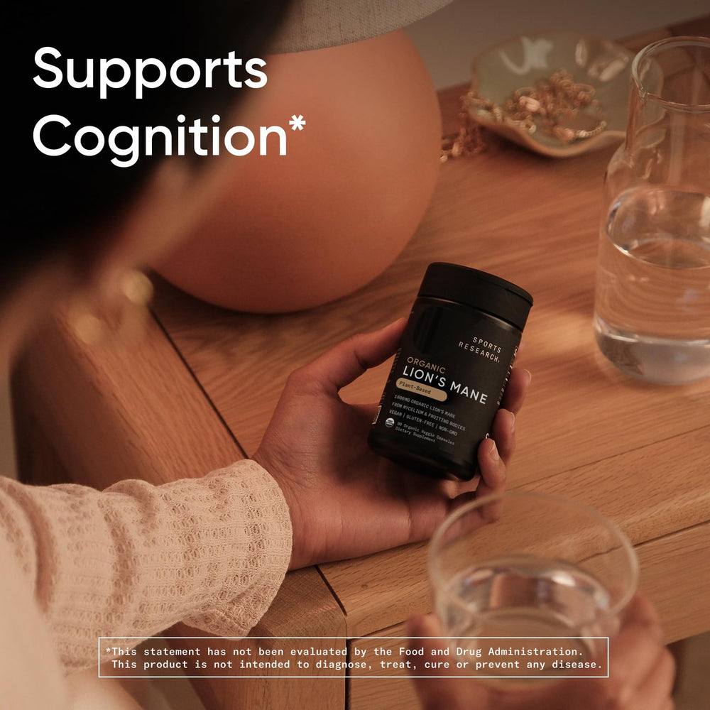 Sports Research Organic Lions Mane serving setup encourages simple daily routine