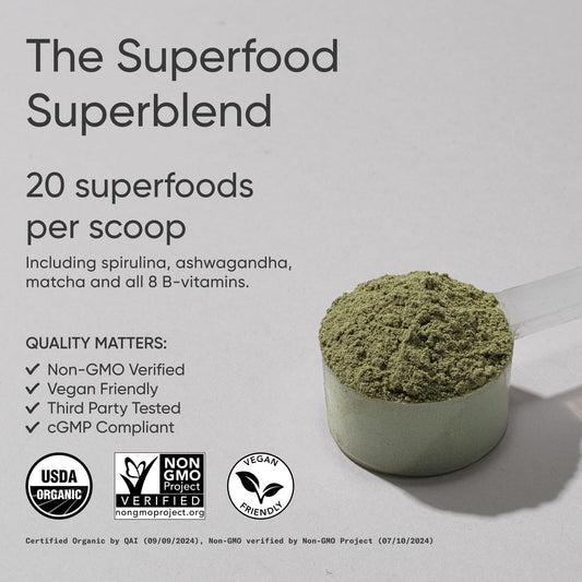 Sports Research Original flavor jar offers a mild, versatile greens blend.