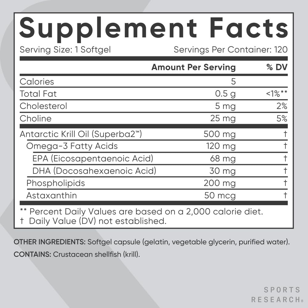 Phospholipid bound omega-3s in Sports Research Krill Oil