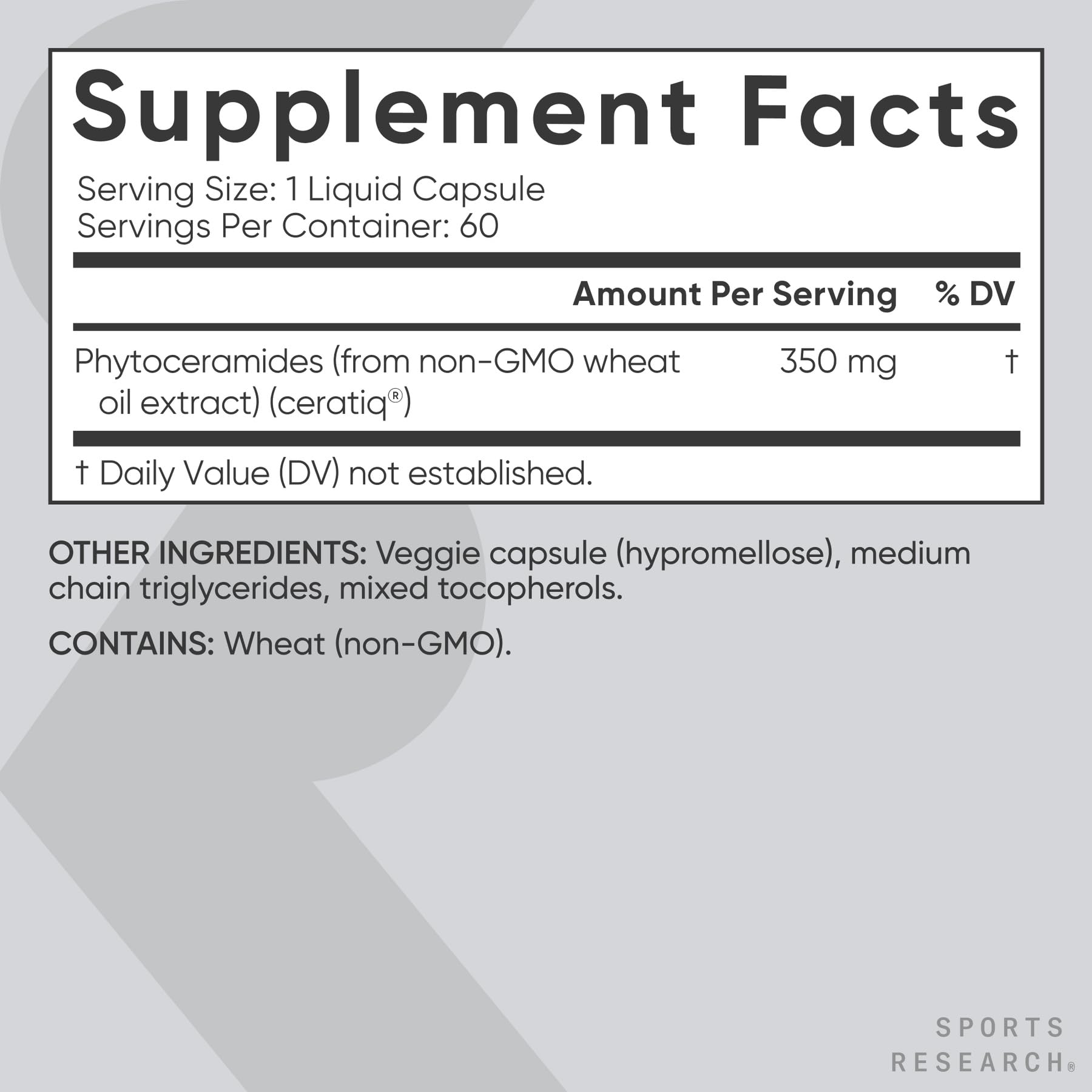 Sports Research Ceratiq ingredient close-up suggesting ceramide restoration for skin.