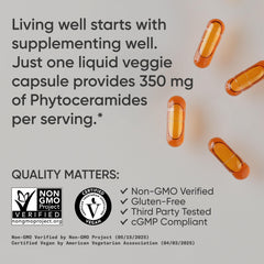Sports Research Phytoceramides veggie capsules in a vegan-friendly supplement routine.