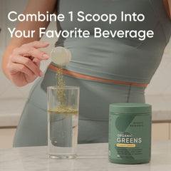 Sports Research Pineapple Coconut Greens in a glass emphasizes energy and mood support with natural caffeine