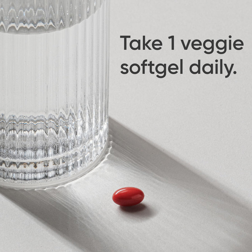 Softgels displayed for easy daily use and routine.