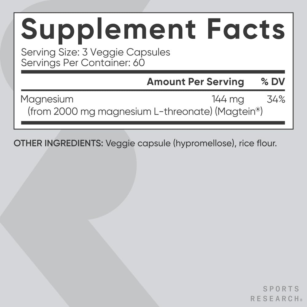 Sports Research vegan non-GMO gluten-free badge beside capsules.